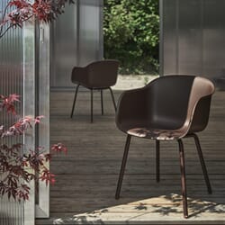 Fiber Outdoor Armchair - Brown Red