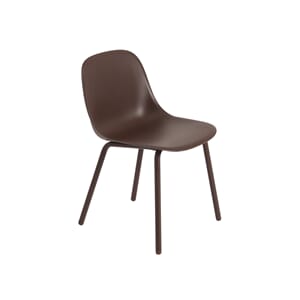Fiber Outdoor Side Chair - Brown Red