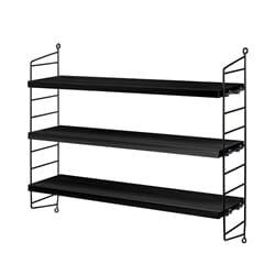 String Pocket Hylle Svart/Svart Ask