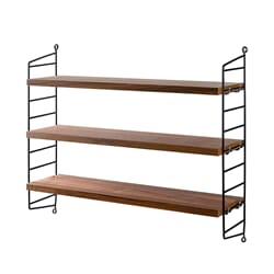 String Pocket Hylle Svart/Valnøtt