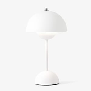 Flowerpot VP9 Oppladbar Lampe Matt Hvit