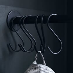 6 stk | Krok/knagg Snap Svart