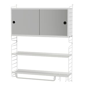 String Vegghylle med speil 80x100