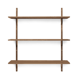 Hylle Sector Triple/Wide Smoked Oak/Brass L:87