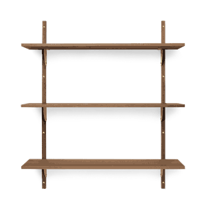 Hylle Sector Triple/Wide Smoked Oak/Brass L:87