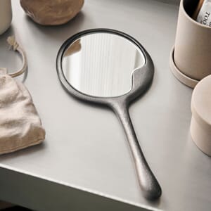 Håndspeil Lava - Blackened Aluminium