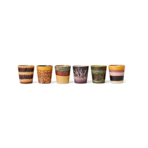 70s ceramics coffee mugs valley (set of 6) (KST0011)2.jpg