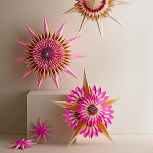 Papirstjerne Aurora Fuchsia 70cm