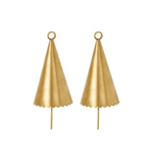 2 stk | Juletrepynt Messingbjelle