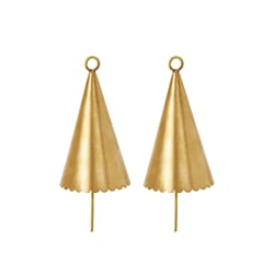 2 stk | Juletrepynt Messingbjelle