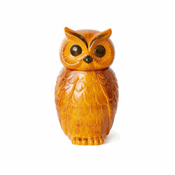 Ceramic owl jar tangerine (ACE7288) sa.png
