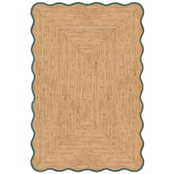 Gulvteppe Scallop Jute Dark Green