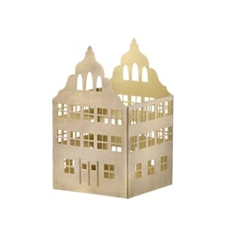 Lysestake Townhouse H16cm Golden