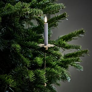 Julelys m. fjernkontroll LED Hvit