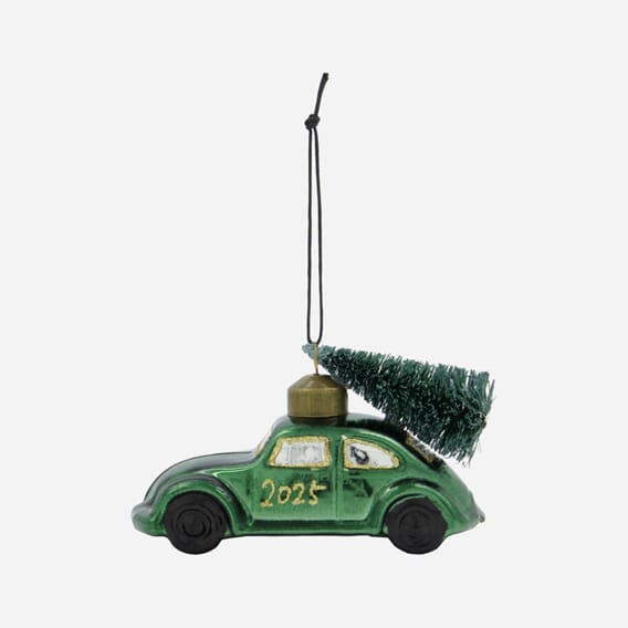 Juletrepynt Bil GrønnGull .jpg