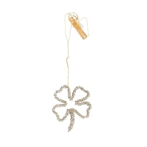 Juletrepynt Perlekløver Silver