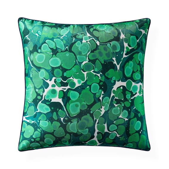 Marbleized Silk Pillow - Green.jpg