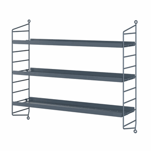 String Pocket Hylle Metall Sergelgrå