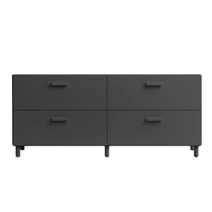 Relief Kommode Lav m/ben Grey