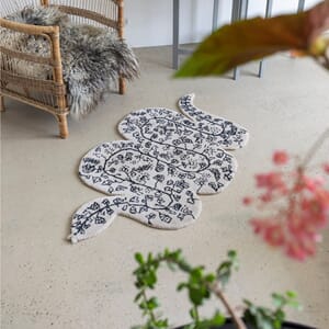Snake Rug Creme & Ink 83x147cm