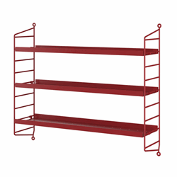 String Pocket Hylle Metall Oxtorgsrød