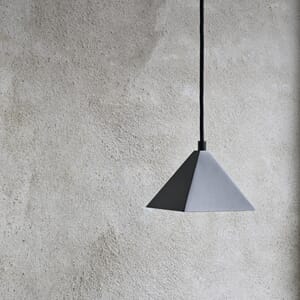 Kare Pendant Lampe Rustfritt Stål Svart