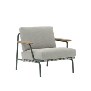 Settle Lounge Chair - Ribbed Weave 2/Dark Green