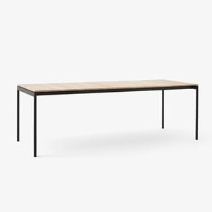 Ville Outdoor Dining Table AV26 Warm Black frame Teak