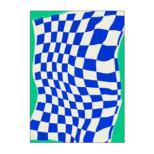 Poster Blue Checker Cloth 30x40 cm