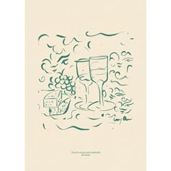 Poster Cheese and Wine