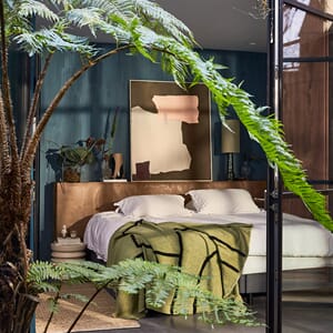 Maleri Abstract Mustard/Nude 100x120