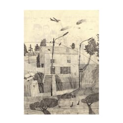 Poster House And Plane 50x70 cm