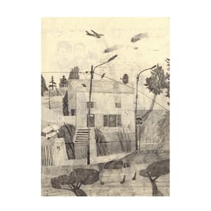 Poster House And Plane 50x70 cm