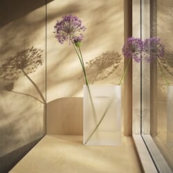 Ridge Vase White Frosted H:48