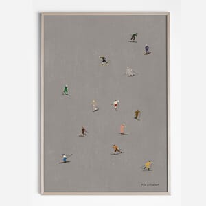 Poster Skiers 50x70 cm