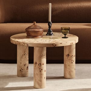 Sofabord Post Burl Veneer