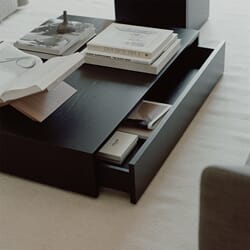 Mass Stuebord Wide m/skuff Svart Eik