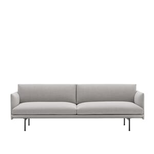 Outline Sofa 3 seter Stoff/Svart base