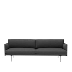 Outline Sofa 3 seter Stoff/Aluminum base