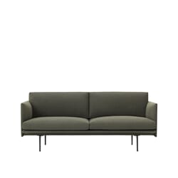 Outline Sofa 2 seter Stoff/Svart base