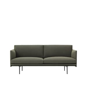 Outline Sofa 2 seter Stoff/Svart base