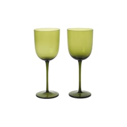 2 stk | Hvitvinsglass Host Moss Green