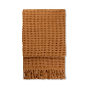 Alpakkapledd Basket Camel