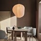 fermLIVING_SS24_TarnDiningTable220_WhiteOiledBeech_1104268362_KurbisLampshade80_Natural_1104268212_RicoDiningChair_Cashmere_SoftBoucléOff-whiteSand_1