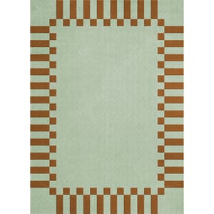 Gulvteppe Teklan Frame Pistachio Camel