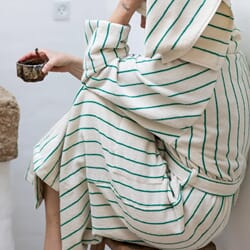 Morgenkåpe Pure White & Grass