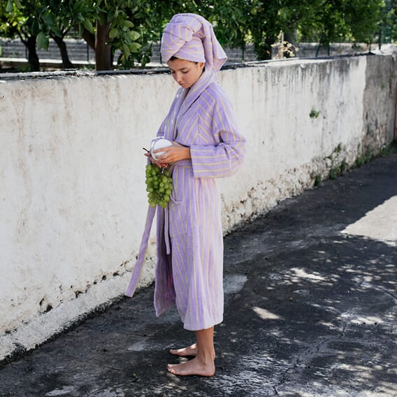 Naram Bathrobe, lilac & neon yellow_lifestyle1.jpg