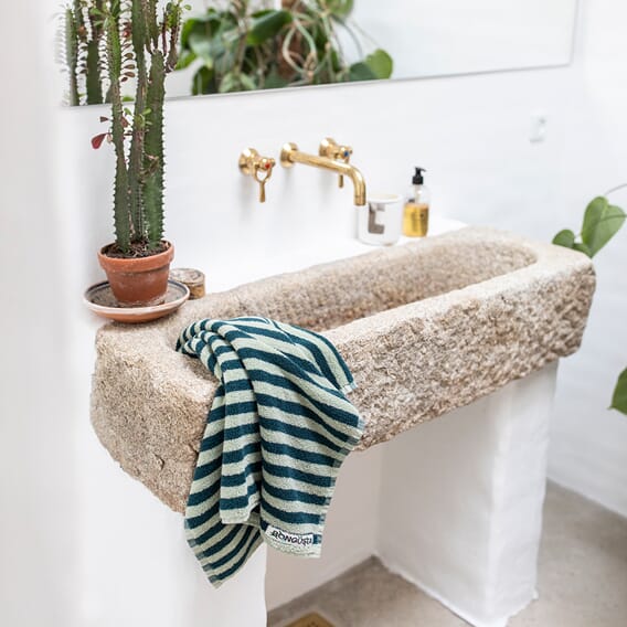 Naram Guest Towel, seafoam & deep teal_lifestyle1 (1).jpg