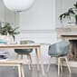 hay112_Rel AAC22 oak matt laquer base dusty blue_Bubble Lamp Ball_Triangle Leg Table_Triangle Leg Bench_Jessica Hans Vase.jpg