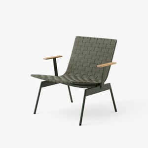 Ville Outdoor Lounge Chair AV45 With arms Bronze Green